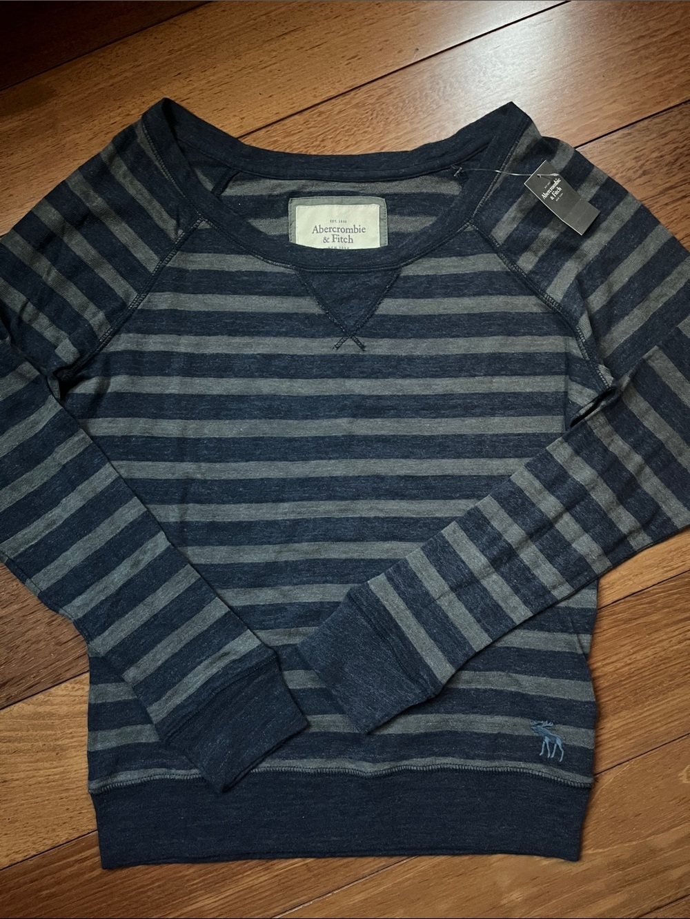 NWT Abercrombie Moose Logo Striped Shirt